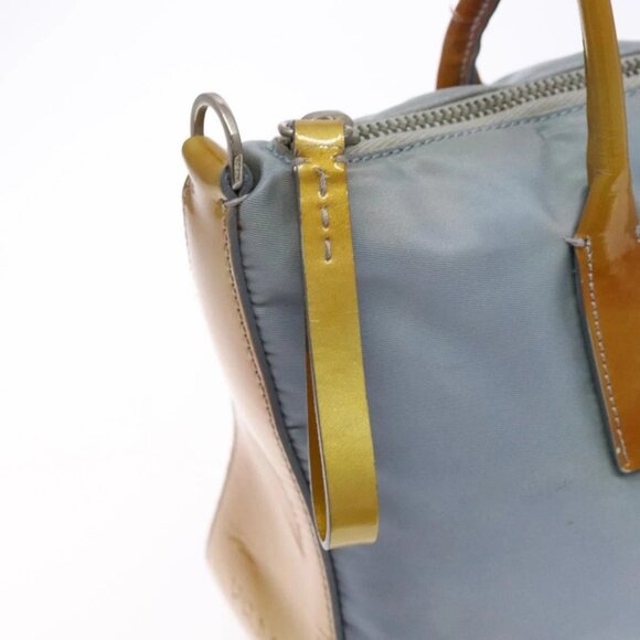 PRADA Hand Bag Nylon Light Blue Auth - Picture 14 of 16